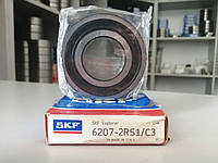 Подшипник 6207.2RS (180207) SKF, 35х72х17 мм, шариковый радиальный однорядный закрытый