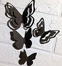 Набір 3д метеликів для декору Юлія, об'ємні метелики з картону на скотчі, мітки 3d, фото 4