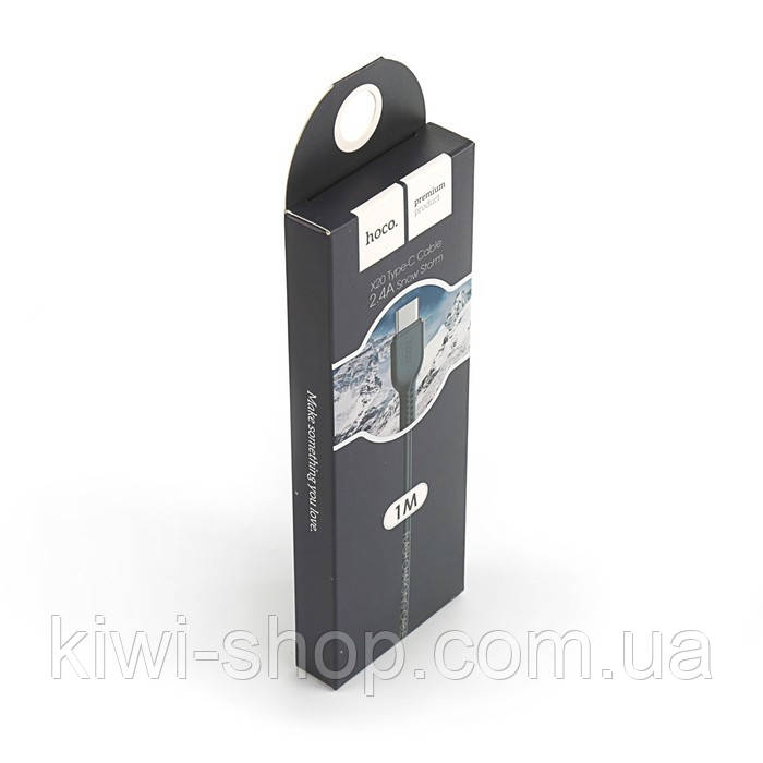 Кабель USB Type-C Hoco X20 (3м) черный, шнур для быстрой зарядки - фото 2 - id-p1162277451