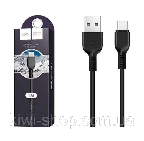 Кабель USB Type-C Hoco X20 (3м) черный, шнур для быстрой зарядки - фото 4 - id-p1162277451