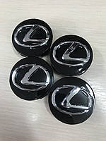 Колпачки заглушки в литые диски Лексус/Lexus 62/56/19 мм. Черные