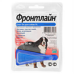 Краплі Merial Frontline Spot-on Dog XL для собак вагою 40-60 кг від бліх і кліщів