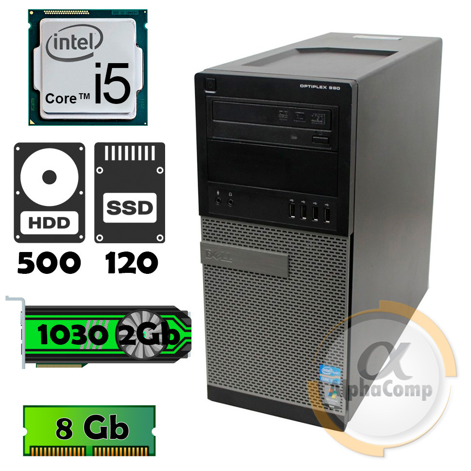 Комп'ютер Dell 990 (i5-2320/GT1030/8Gb/500Gb/ssd 120Gb) БУ