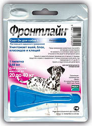 Краплі Merial Frontline Spot-on Dog L для собак вагою 20-40 кг від бліх і кліщів