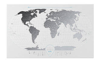 Прозора скретч карта світу Travel Map world AIR ENG 96*60 см Стильний подарунок у квартиру та офіс