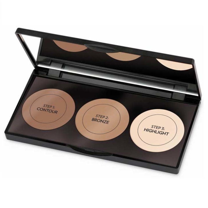 Бронзатор і Хайлайтер Golden Rose Contour Powder Kit 3 in 1 (пудра-контур)