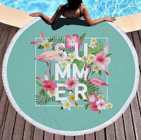 Пляжний рушник/підстилка для пляжу "Фламінго"