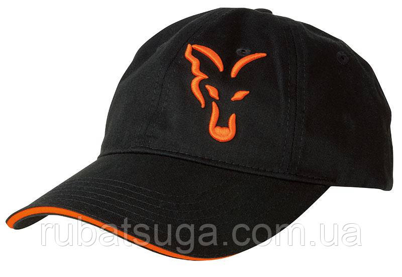 Бейсболка FOX BLACK & ORANGE BASEBALL CAP, фото 1
