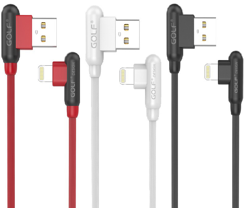 USB кабель для iPhone Golf GC-45 Lightning кабель для зарядки айфона 1 метр (мікс кольорів) (90734), фото 1