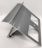 Профіль крапельник алюмінієвий для відкритого балкона та тераси закінчення для плитки та свербіння відлив коричневий 2 м, фото 3