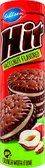 Пісочне печиво сендвіч хрумке ароматне з ніжною начинкою Hit Хіт горіх 220г 24шт в упаковці