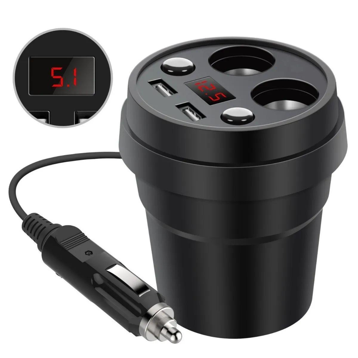 Авто зарядное 12/24V (на 2 выхода + USB)