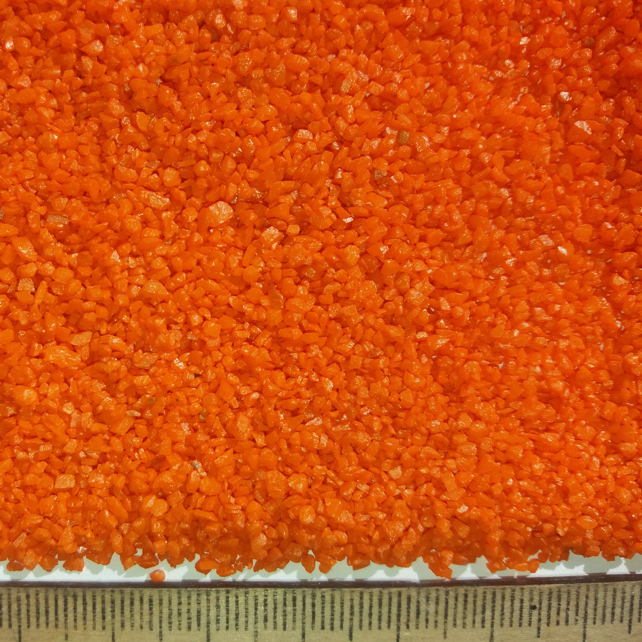 Цветной мраморный песок 1-1,5 мм "Красно-оранжевый" - фото 2 - id-p646576546