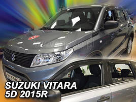 Дефлектори вікон (вітровики) Suzuki Vitara II 2014+ (вставні, 4 шт.) (HEKO)