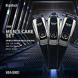 Профессиональная машинка для стрижки волос и бороды Kemei KM-5901 Триммер , Бритва электрическая, фото 10