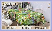 Скатерть клеенка 3D 110-140 см «Сад»