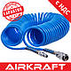 Шланг спиральный полиуретановый 6,5*10мм L=10м AIRKRAFT AHC46-F (для компрессора, пневматический, воздушний), фото 3