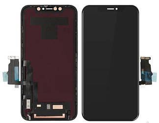 Дисплей для iPhone XR, модуль у зборі (екран і сенсор), з рамкою, чорний, оригінал, знятий із телефона
