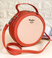 Кругла жіноча сумка David Jones СМ4055Т Рожева