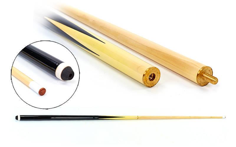 Кий пул l-145 см KS-3937-45 (дерево, розбірний, 2 частини, d-12 мм, чорний-бежевий)