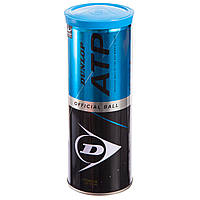 М'яч для великого тенісу DUNLOP (3 шт.) 601313 ATP (у вакуумному пакованні, салатовий)