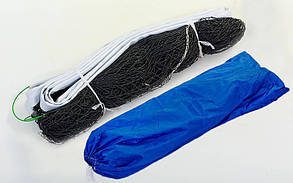 Сітка велика теніс С-3008 (нейлон, р-р 12,8x0,95 м, комірка р-р 5x5 см, з метал.тросом, чорний)