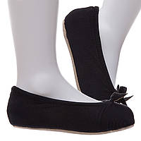 Балетні капці атласні OB-2797BK розмір RUS-21-27 (S-M) чорний