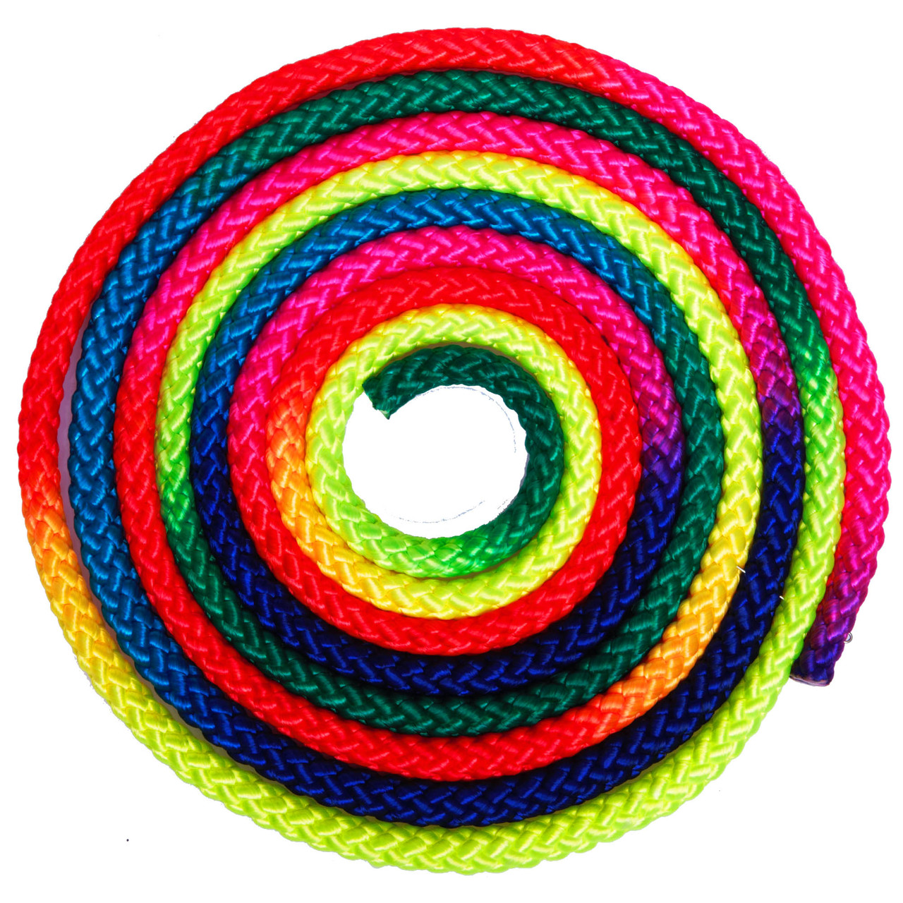 Скакалка для художньої гімнастики l-3 м Веселка C-0390 (нейлон, d-8 мм, мультиколор)