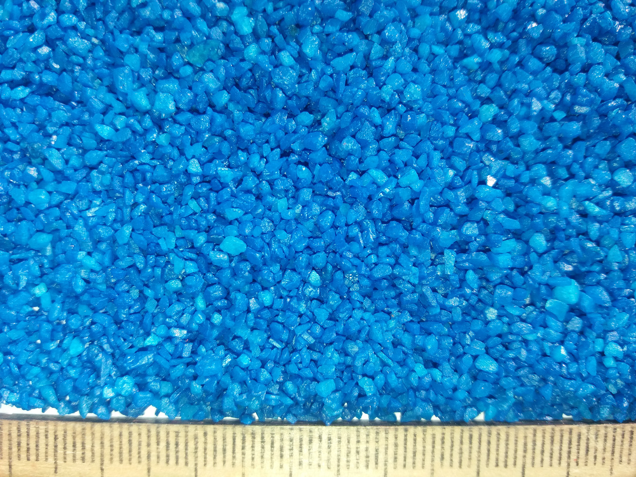 Цветной мраморный песок 1-1.5 мм "Синий" - фото 2 - id-p514250516
