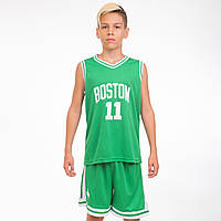 Форма баскетбольна підліткова NB-Sport NBA BOSTON 11 6354 (PL, р-р M-2XL-130-165 см, зелений-білий)