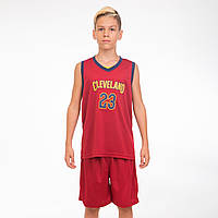 Форма баскетбольна підліткова NB-Sport NBA CLEVELAND 23 4310 (PL, р-р M-2XL-130-165 см, бордовий-синій)
