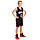 Форма баскетбольна підліткова NB-Sport NBA HOUSTON 13 BA-0968 (PL, р-р M-2XL-130-165 см, чорний-червоний), фото 6