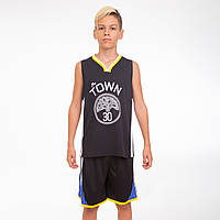 Форма баскетбольна підліткова NB-Sport NBA TOWN 30 4311 (PL, р-р M-2XL-130-165 см, чорний жовтий)