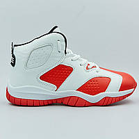 Кросівки баскетбольні дитячі Jordan 1802-1 розмір 31-35 WHITE/RED білий-червоний