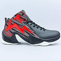 Кросівки баскетбольні 9999-2 розмір 41-45 чорний-червоний