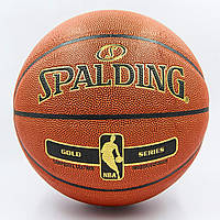 М'яч баскетбольний Composite Leather No7 SPALDING 76014Z NBA GOLD Indoor/Outdoor (коричневий)