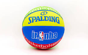 М'яч баскетбольний гумовий No5 SPALDING 83047Z NBA JUNIOR (гума, бутил, мультиколор)