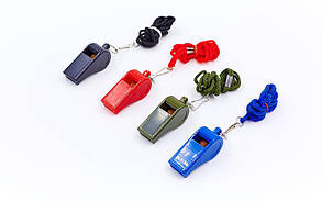 Свисток судовий пластиковий C-7006 TENGMA (на шнурі, 10 шт. у кольоровій коробці, ціна за 1 шт.)