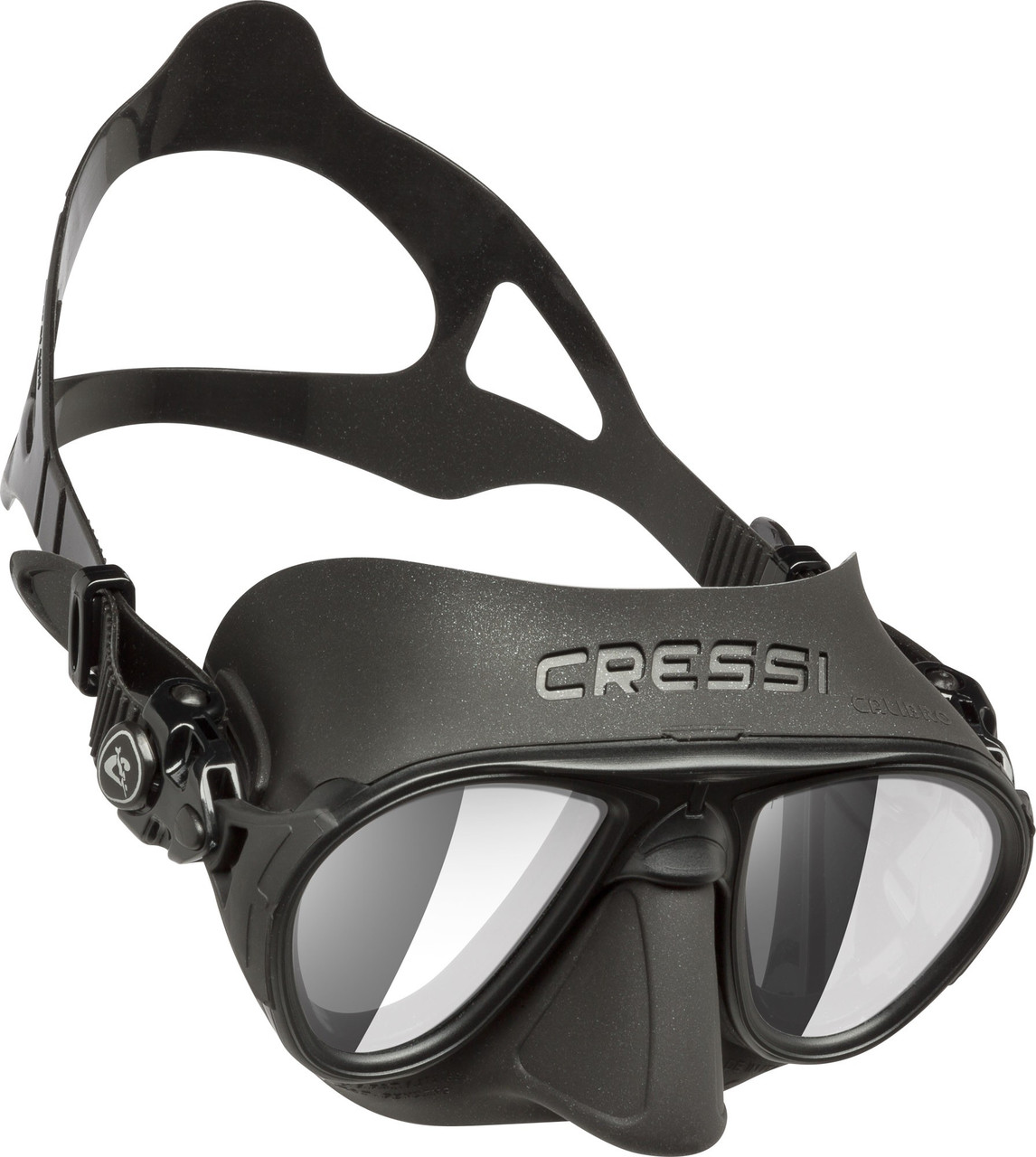 Маска Cressi Calibro чорна із дзеркальними лінзами