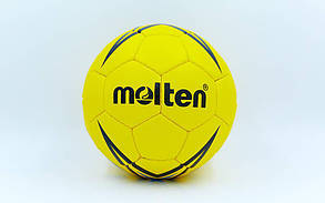 М'яч для гандбола MOLTEN 5000 HB-4757-2 (PVC, р-р 2, 5 шарів, зшитий вручну, жовтий)