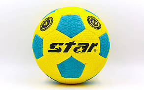 М'яч для футзала No4 Outdoor покриття спінена гума STAR JMC0004 жовтий-блакитний
