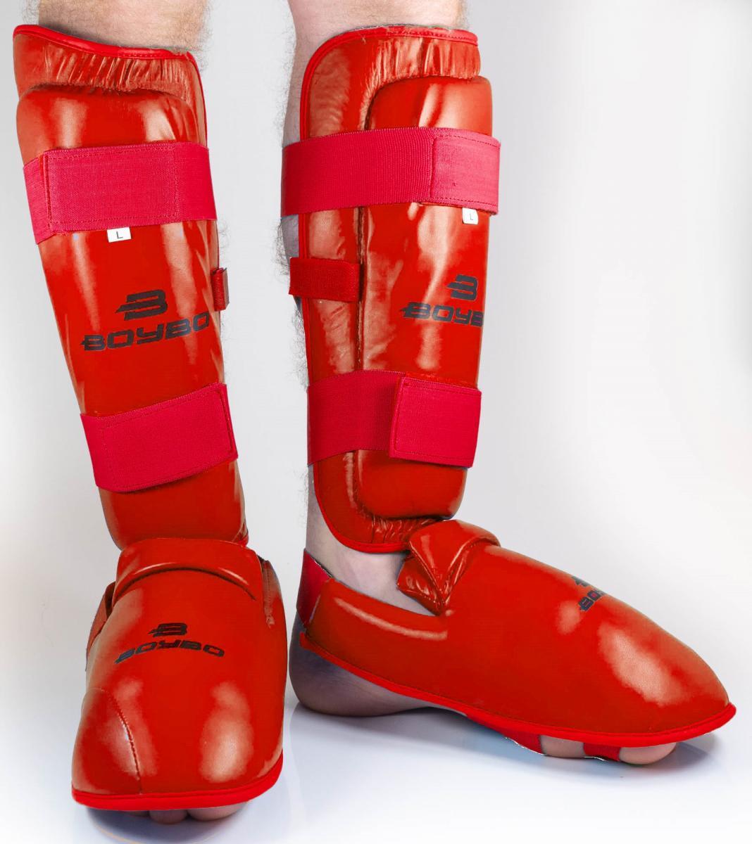 Защита голеностопа каратэ BoyBo S красн. Flex ZD-73-2