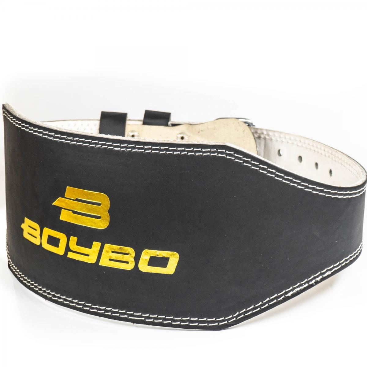 Важкоатлетичний Пояс BoyBo шкіра чорний 15см