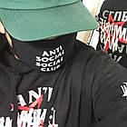 Маска молодіжна чорна Anti Social Social Club для підлітків, фото 4