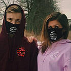 Маска молодіжна чорна Anti Social Social Club для підлітків, фото 5