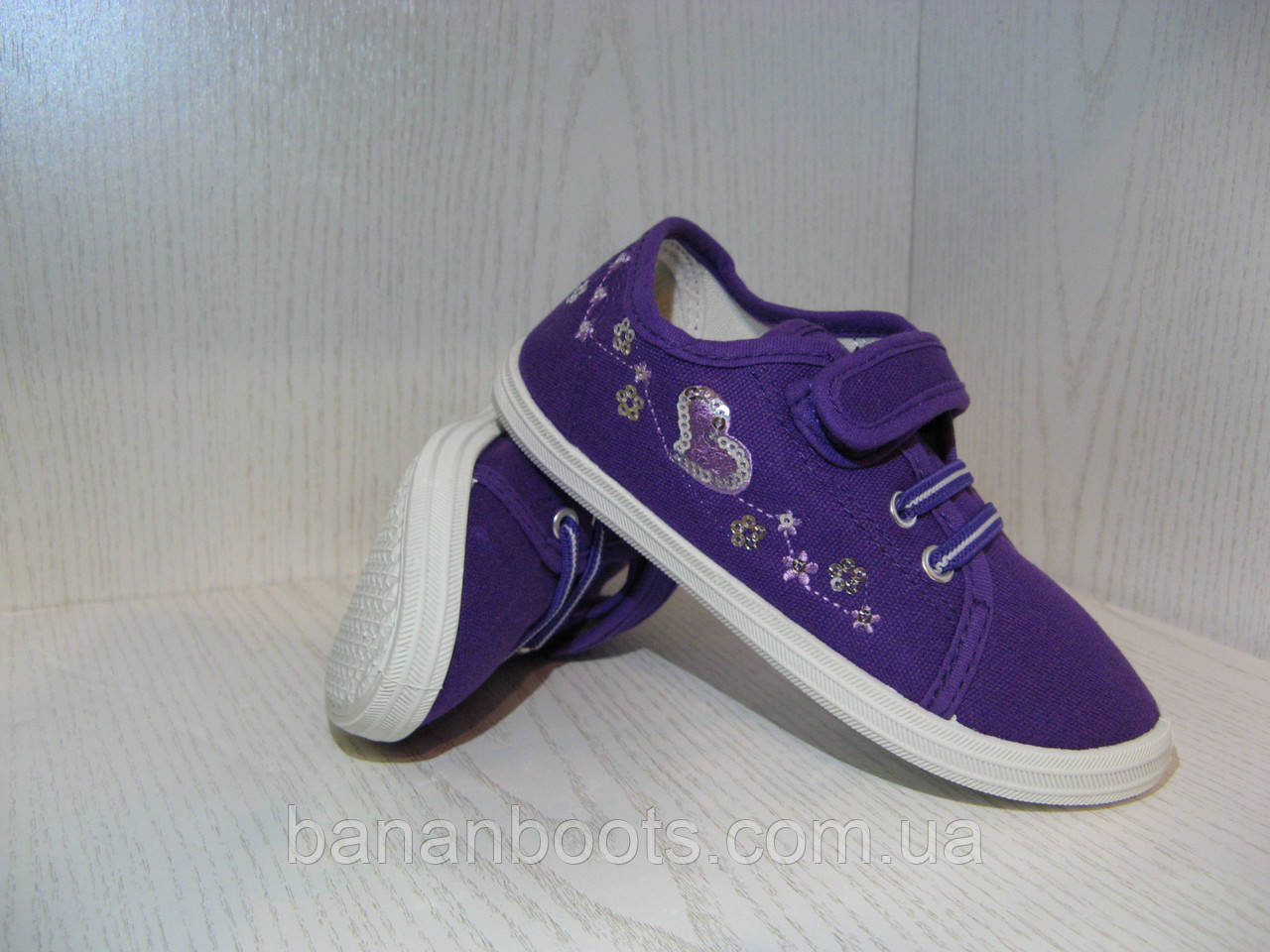 Мокасини,кеди дитячі для дівчинки 27р. фіолетові, фото 1