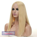 Шикарна перука з натурального волосся Anna HH кольору блондин, фото 4