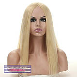 Шикарна перука з натурального волосся Anna HH кольору блондин, фото 2