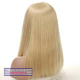 Шикарна перука з натурального волосся Anna HH кольору блондин, фото 5