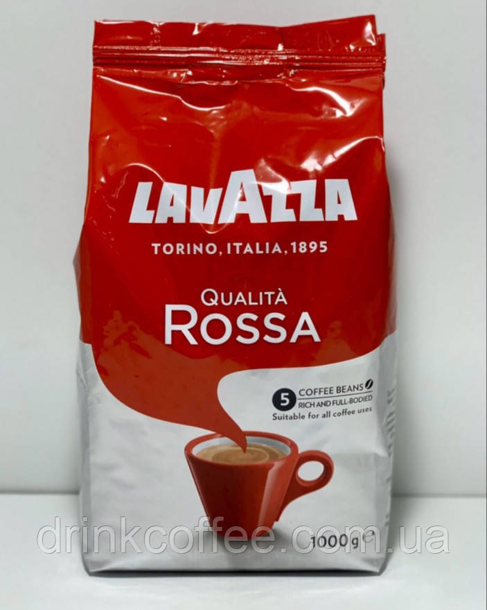 Кава в зернах Lavazza Qualita Rossa, 40% Арабіка/60% Робуста, Італія, 1 кг